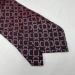 elegant Brioni made in Italy multi color geometric all silk tie